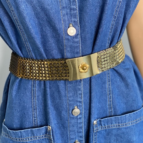 Vintage Gold Stretch Belt - Picture 1 of 13